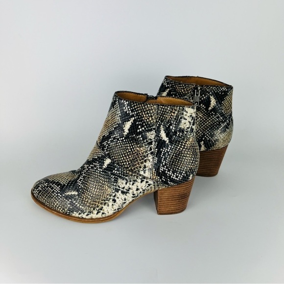 Madewell The Rosie Ankle Boots Snakeskin Booties - Picture 3 of 9